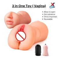 3 in 1 Male Masturbator Pocket Pussy Mouth Anal Sex Toy in Pakistan